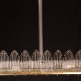 Luxury Large Size Art Decò Chandelier By Barovier e Toso, Murano Glass, 1940