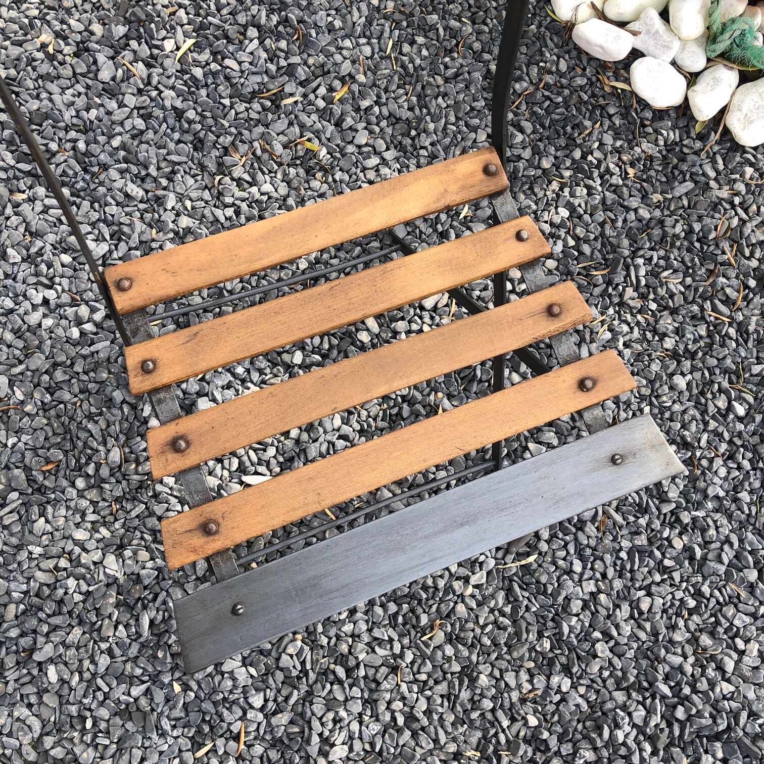 Antique folding chair "Quincaillerie Orléans"