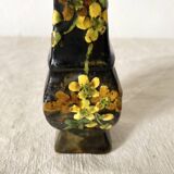 Vase soliflore ancien  décor floral,1900