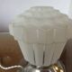 Art deco "skyscraper" lamp in nickel-plated brass and glass 1920s 30s