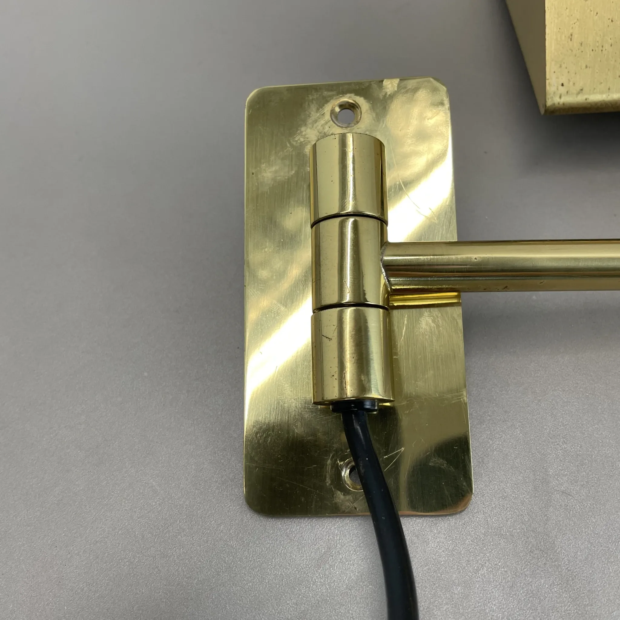 Large 69 cm Long Brass Wall Light "SWING ARM" by Florian Schulz, Germany, 1970s