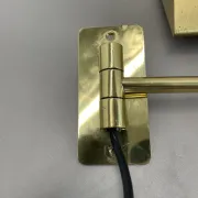 Large 69 cm Long Brass Wall Light "SWING ARM" by Florian Schulz, Germany, 1970s