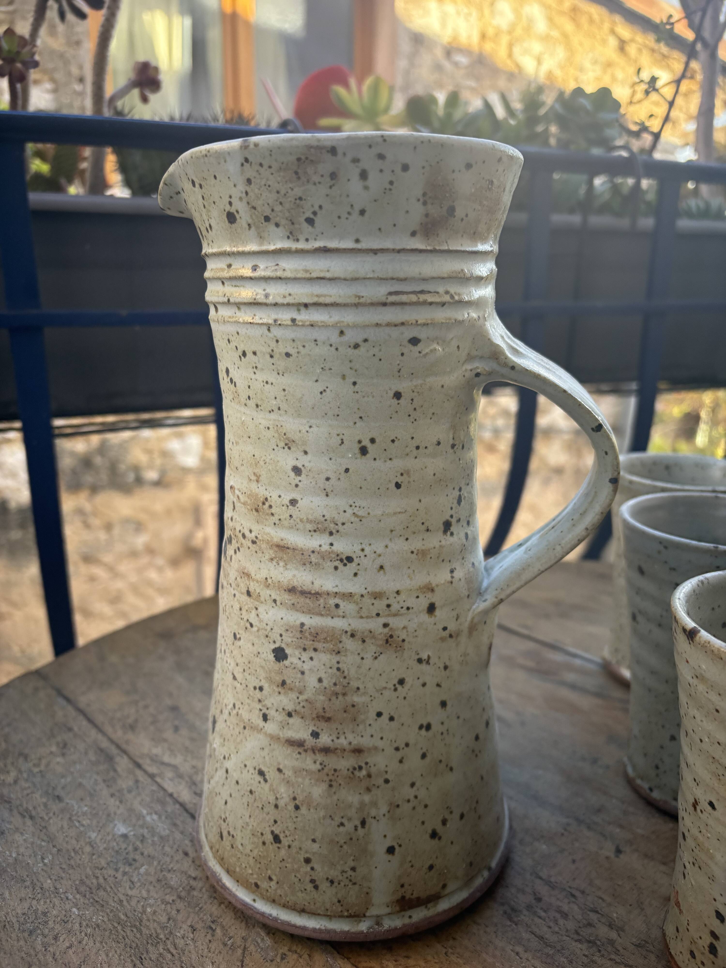 Tiffoche water carafe and glasses, 1970