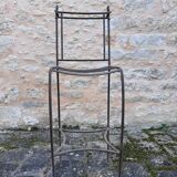 Ensemble de chaises en fer forgées artisanales