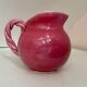 Small old pink ceramic pitcher or milk jug from Vallauris