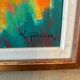 Lake and mountain landscape signed Godelier