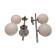 2 double chrome and opaline glass wall lamps 1960
