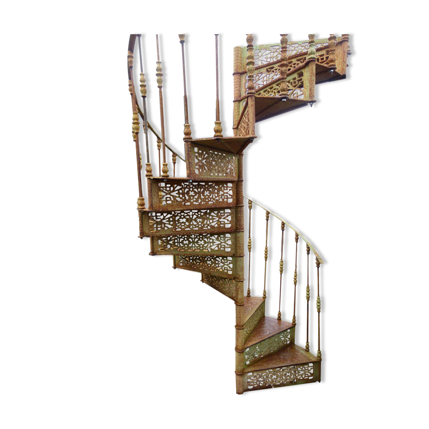 Spiral staircase in cast iron XXth