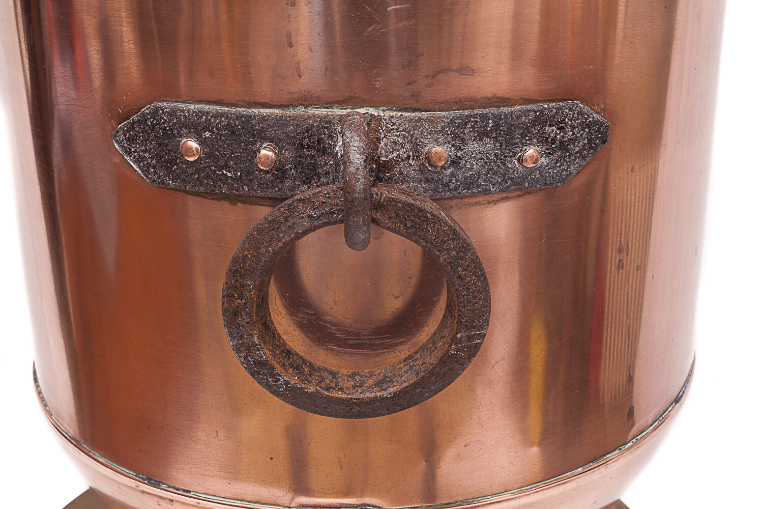 Copper planter and pedestal