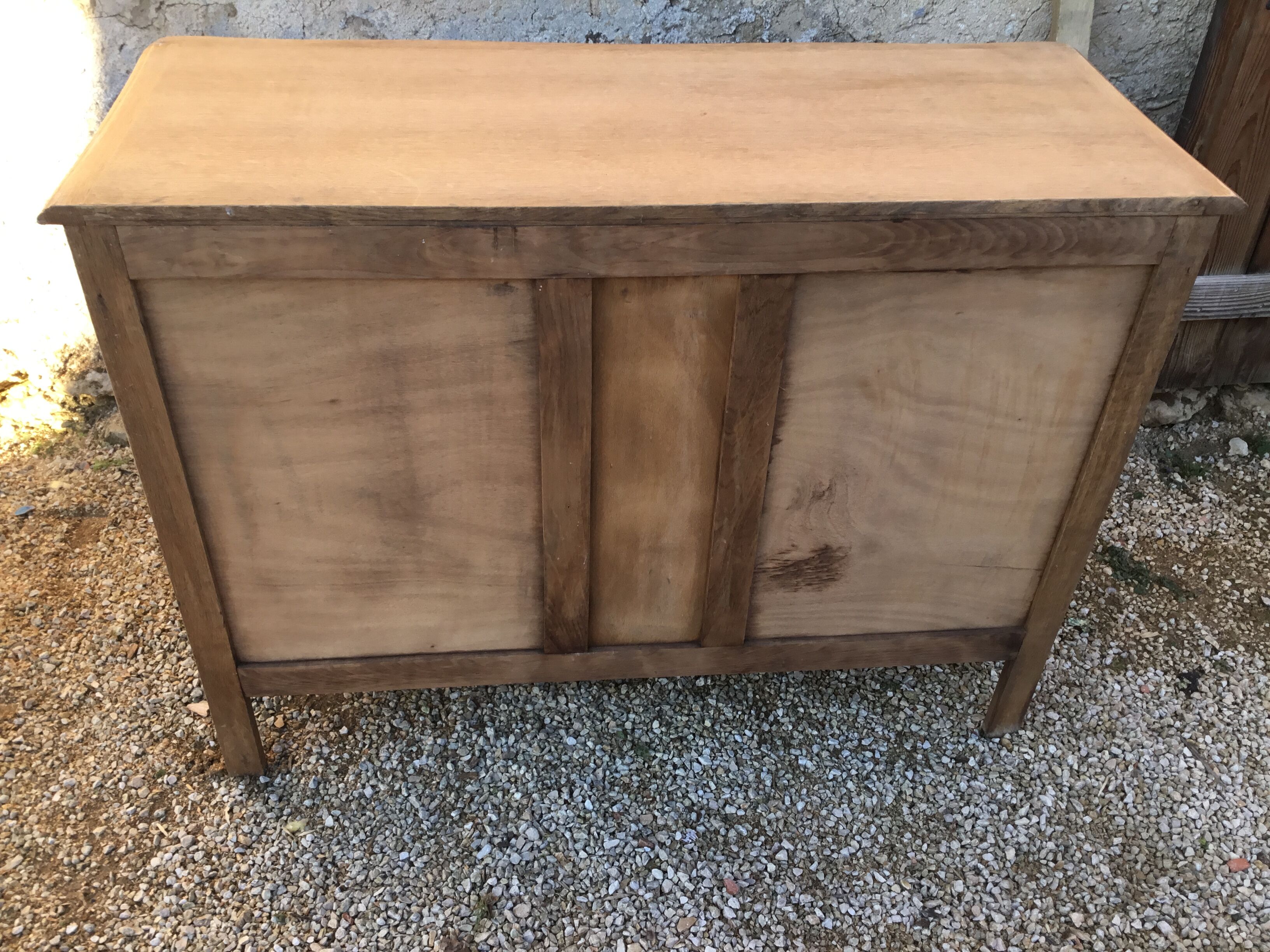 Louis XV style chest of drawers in stripped oak