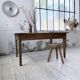 Farm table with tapered legs, cherry wood, 150 cm