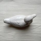11 cm duck in vintage white earthenware