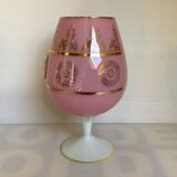 Vase camée opaline rose