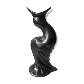 Glazed Black ceramic vase