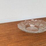 Vintage frosted glass bowl, 1970s.