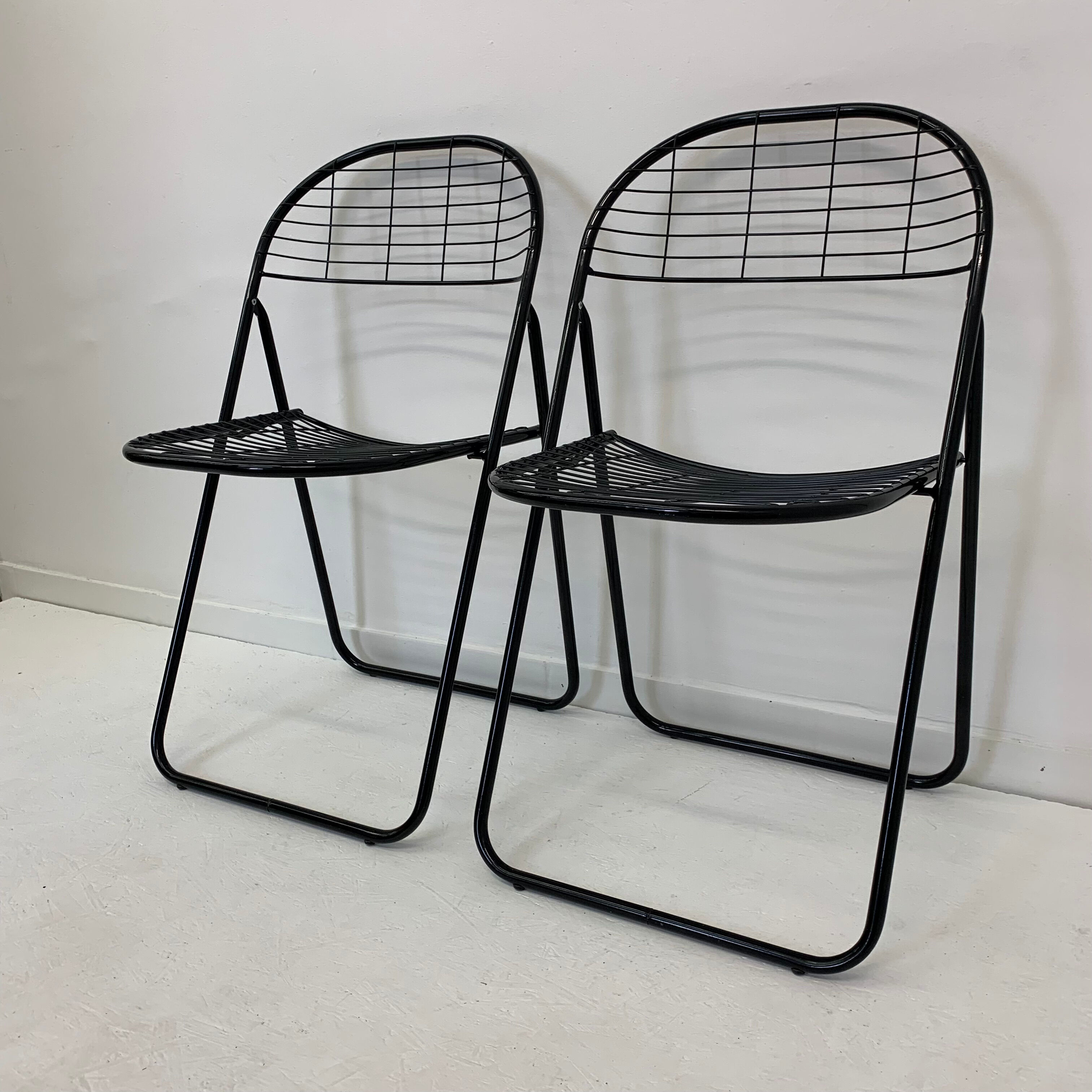 Ensemble de 2 chaises métalliques post-modernes par Niels Gammelgaard pour Ikea, années 1980