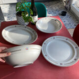 Set of dishes and salad bowls