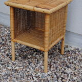 Vintage rattan nightstand