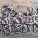 Old wooden box/casket covered with brass