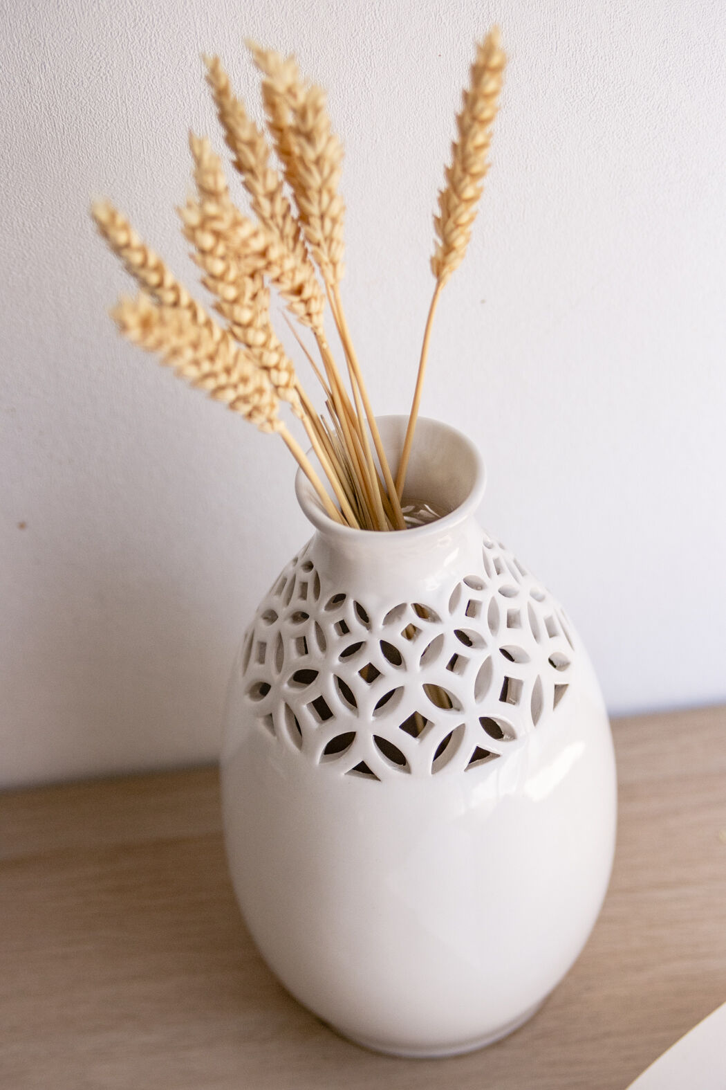 White ceramic vase
