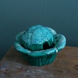 Cabbage mustard pot in slip