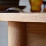 Round beech table