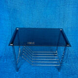 Vintage vinyl record/newspaper storage unit 1960-1970 chrome structure