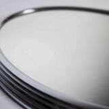 Oval mirror top 1950 silver