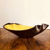 Elchinger yellow and black ceramic bowl. 1950s