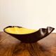 Elchinger yellow and black ceramic bowl. 1950s