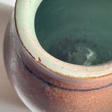 Vase artisanal signed stoneware vintage