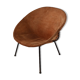 Vintage balloon suede easy chair, 1960s, Hungary