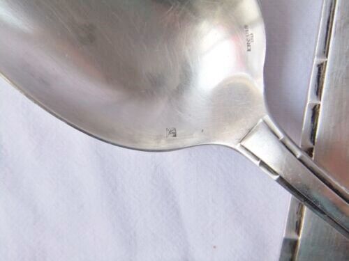 Spoons Ercuis silver metal covered service hallmark art deco
