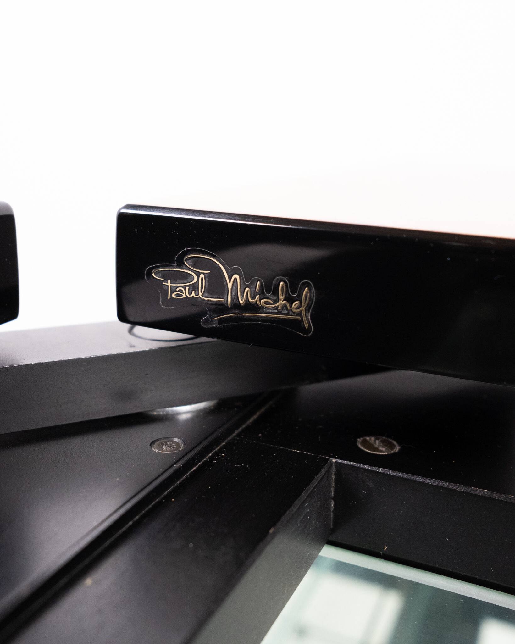 Table basse bar en loupe d'orme, Paul Michel pour Roche Bobois, 1980s