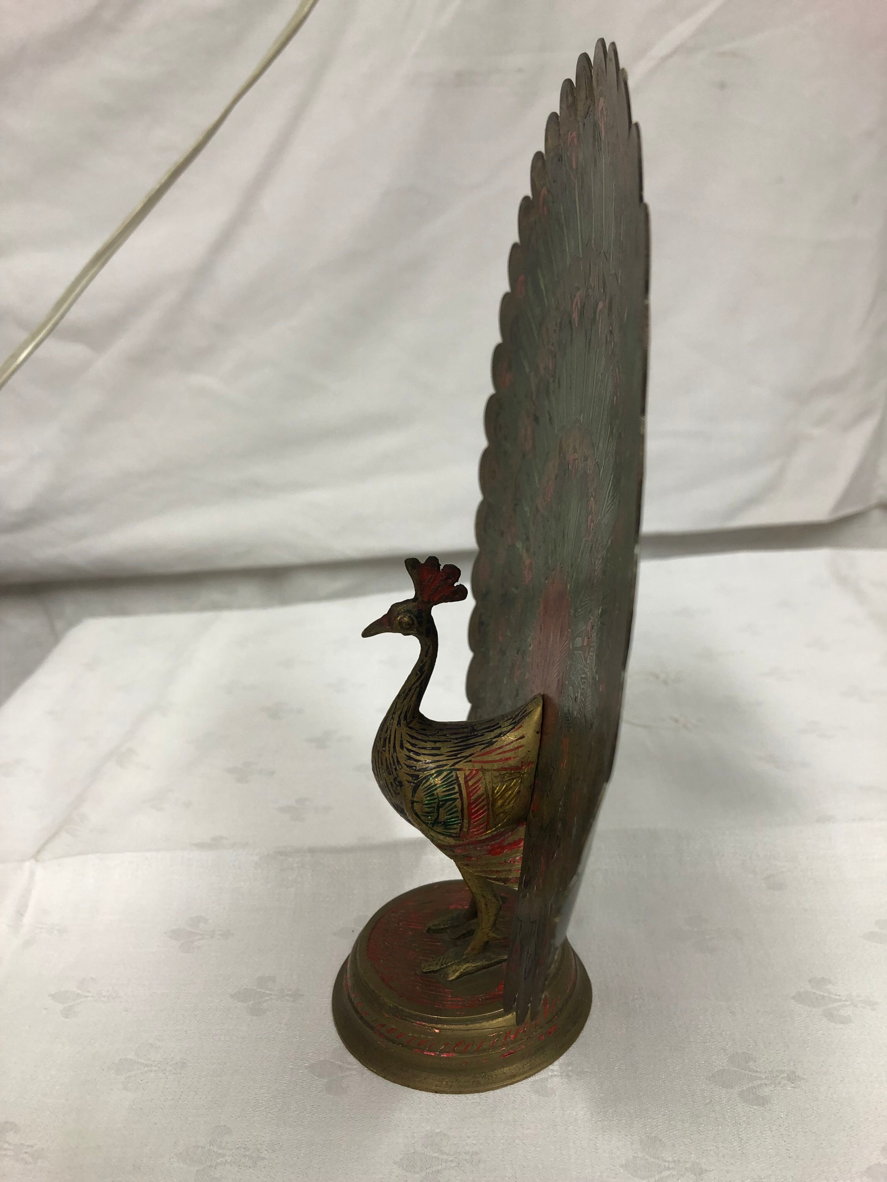 Vintage brass peacock 1960