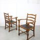 Chaises médiévales vintage en chêne, lot de 4