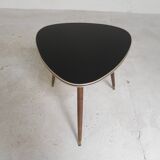 Table d'appoint triangulaire vintage, table basse, trépied