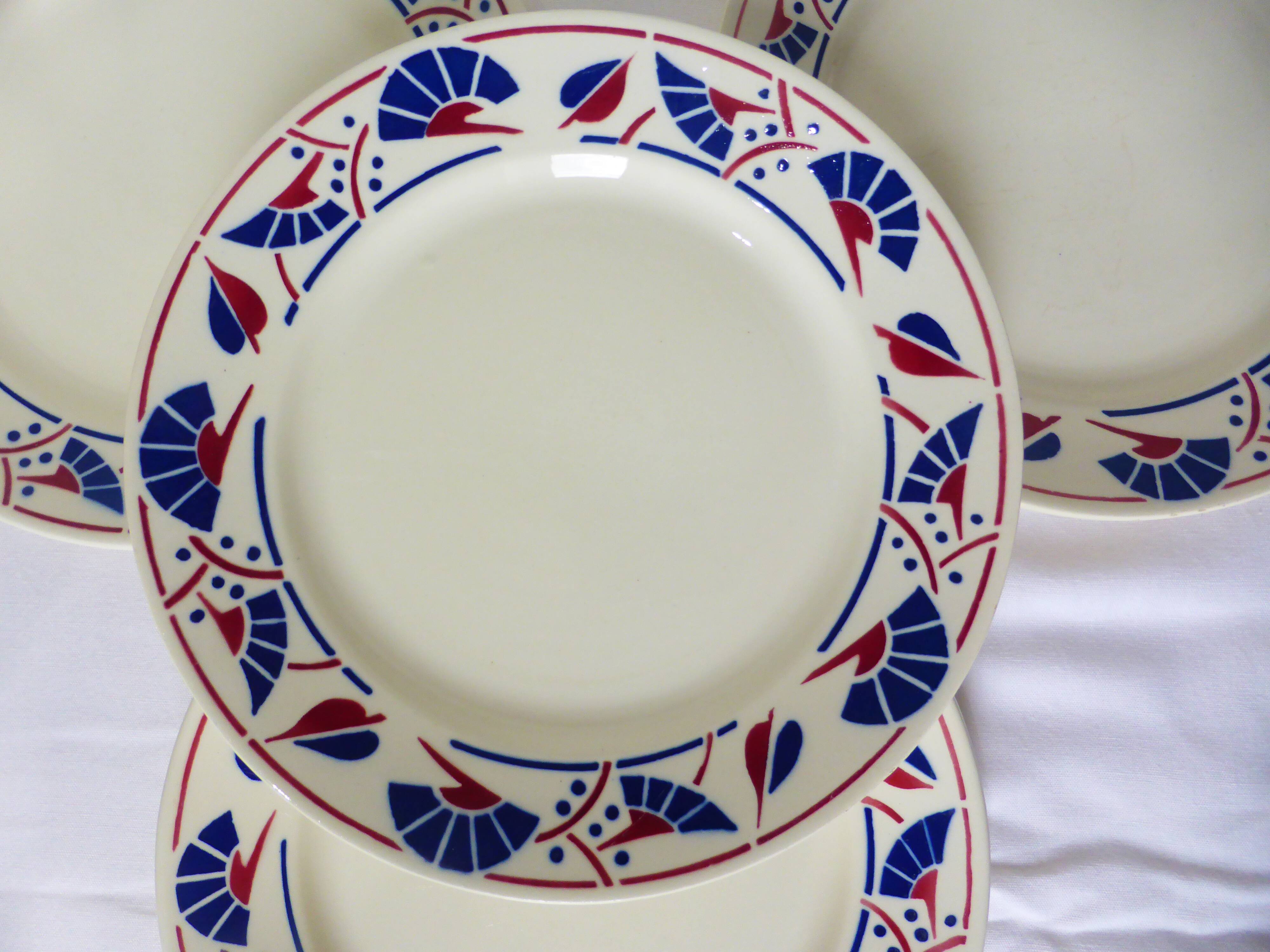 4 dessert plates of Badonviller model Mousmee 221009
