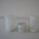 3 pots verre opalescent 60's geoffrey baxter