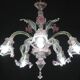 Charming Vintage Venetian Chandelier, Pink Murano Glass, 1950s