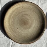 Set of 6 vintage brown stoneware dessert plates D21