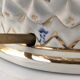Pineapple Porcelain Table Lamp with Iridescent Glaze and Gold by Capodimont