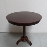 Table ronde de table à vin en acajou antique