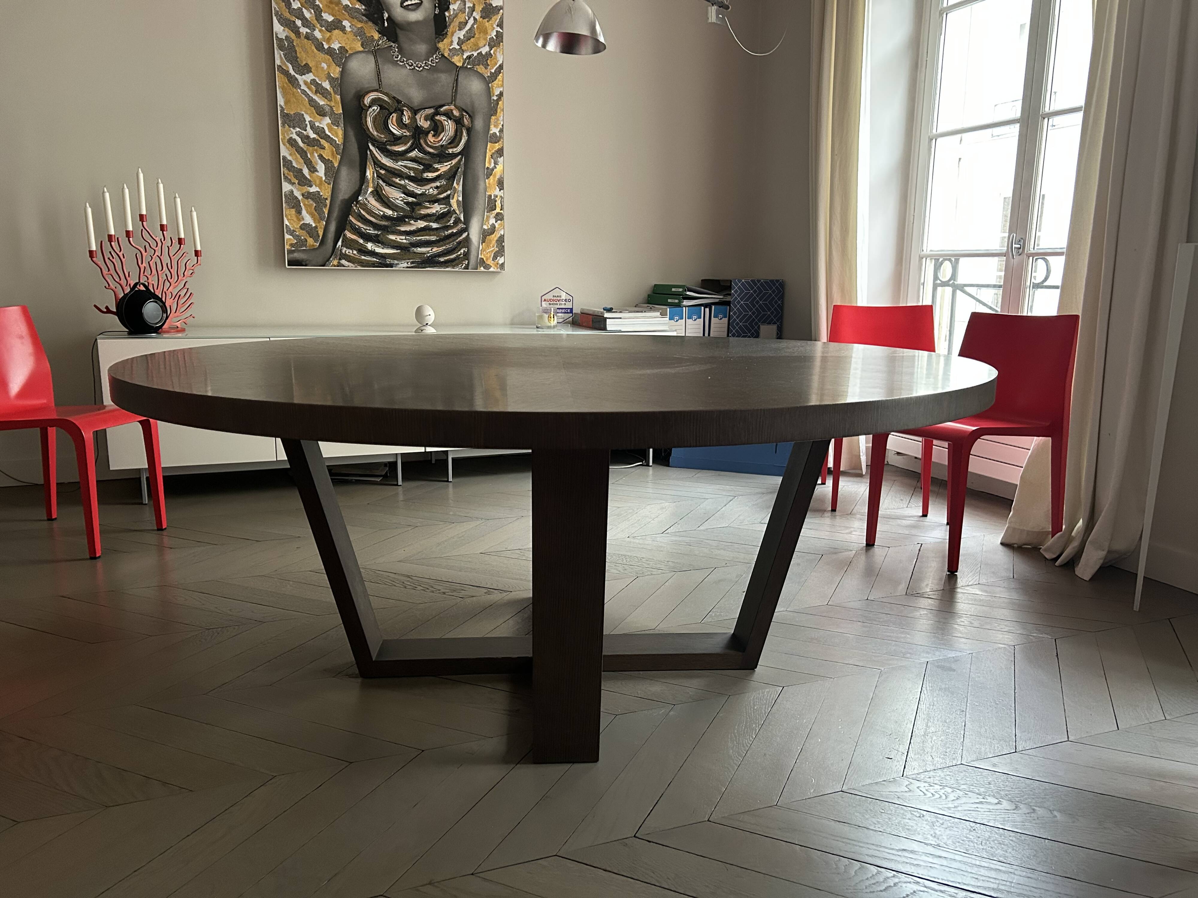 Maxalto Xilos round table diameter 1780 grey oak