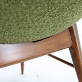 1960s Pair of Restored Shell Chairs in Bouclé, Czechoslovakia