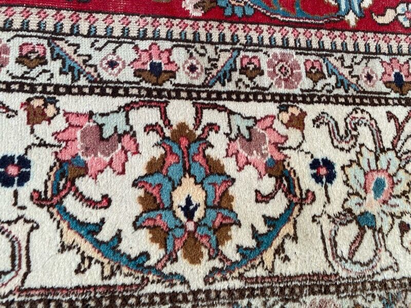 Large vintage Persian carpet tabriz 244x344 cm