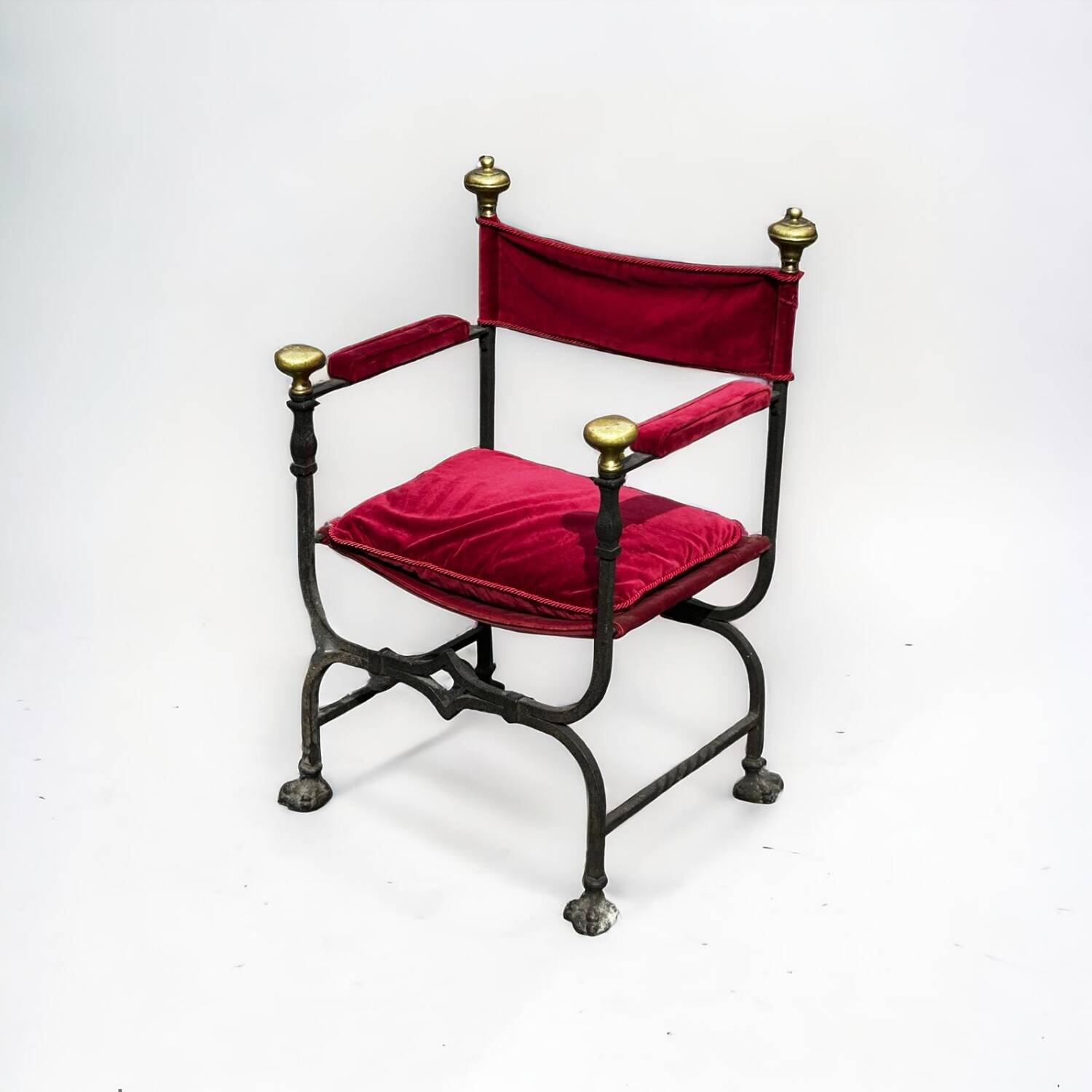 Curule Armchair In Iron And Bronze In The Style Of The 17th Century 20th Century - X Armchair