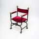 Fauteuil Curule En Fer Et Bronze Dans Le Style Du XVIIème Siècle époque XXéme - Fauteuil En X