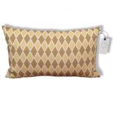 Housse de coussin géométrique blanc jaune 30 x 5o