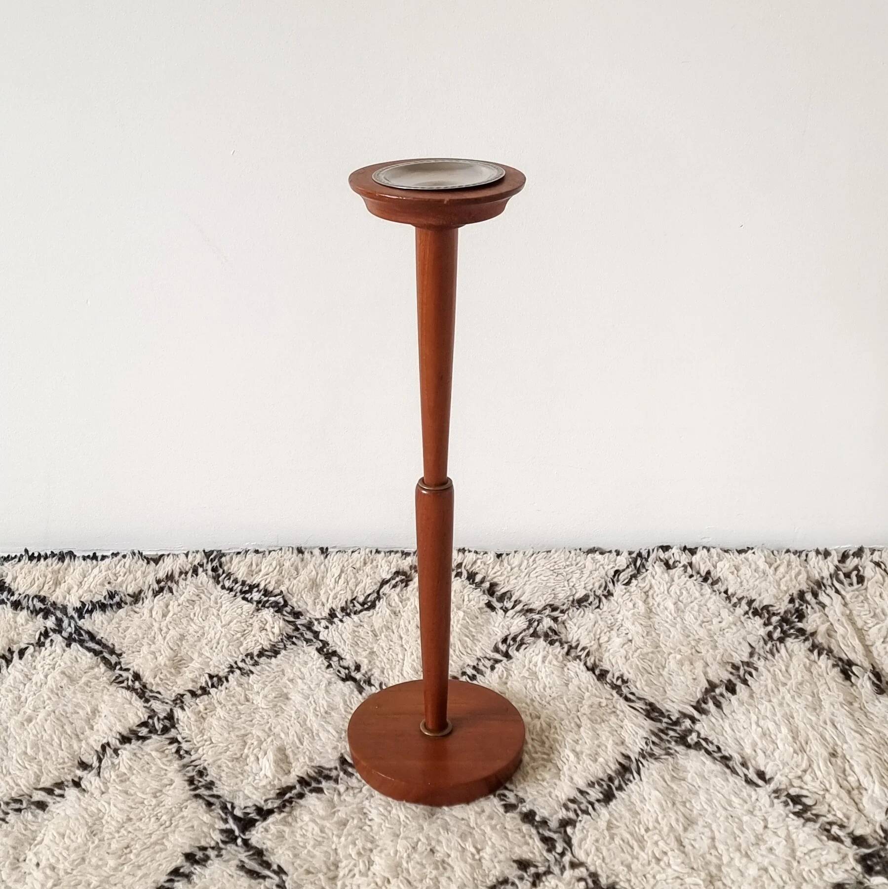 Danish teak floor ashtray